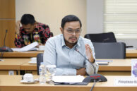 Anggota DPRD DKI Jakarta, Wahyu Dewanto memberikan penjelasan.