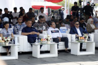 Wakil Ketua DPRD DKI Jakarta, Wibi Andrino (Kiri) menghadiri Festival Kemudahan dan Pelindungan Usaha Mikro.