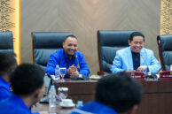 Suasana diskusi audiensi Ketua DPRD DKI Jakarta dengan pengrus KNPI DKI Jakarta