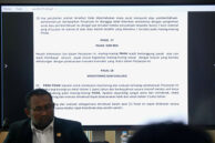 Materi paparan dalam rapat.