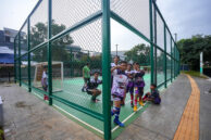 Salah satu fasilitas penunjang berupa lapangan mini soccer yang terdapat di area taman