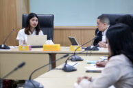 Perwakilan Yayasan Udara Anak Bangsa atau Bicara Udara memberikan pemaparan.