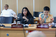 Anggota Pansus Perparkiran DPRD Provinsi DKI Jakarta, Bebizie Sri Mulyati menyampaikan pandangan.