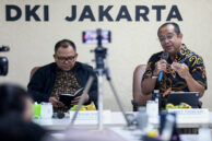 Direktur Utama PAM Jaya, Arief Nasrudin memberikan materi.