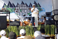 Kadis Lingkungan Hidup Asep Kuswanto menyampaikan laporan acara.