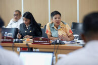 Anggota Pansus Perparkiran DPRD Provinsi DKI Jakarta, Francine Eustacia Widjojo memberikan pendalaman.