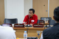 Anggota Pansus Perparkiran DPRD Provinsi DKI Jakarta, August Hamonangan menyampaikan masukan.