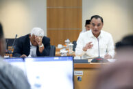 Anggota Pansus Jarut DPRD Provinsi DKI Jakarta, Judistira Hermawan menyampaikan pendalaman.