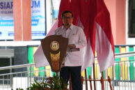 Gubernur Provinsi DKI Jakarta, Pramono Anung menyampaikan sambutan.