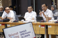 Dirut PAM JAYA, Arief Nasrudin memberikan penjelasan.