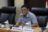 Wakil Ketua Pansus Barang Milik Daerah Tri Waluyo menyampaikan pendapat akhir.