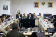 Ketua Pansus Pendidikan DPRD Provinsi DKI Jakarta, M. Subki memimpin jalannya rapat kerja.