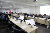 Jajaran Anggota Bamus DPRD DKI Jakarta mengikuti jalannya rapat.