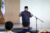 Ketua Komisi E DPRD Provinsi DKI Jakarta, Muhammad Thamrin menyampaikan sambutan dalam peninjauan ke RSUD Pasar Minggu.