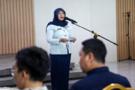 Direktur RSUD Pasar Minggu, Friana Asmely menyampaikan sambutan.