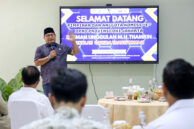 Ketua Komisi E DPRD Provinsi DKI Jakarta, Muhammad Thamrin menyampaikan sambutan.