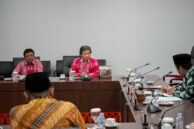 Ketua ASPEDI DPW DKI Jakarta Warsono (kanan) menyampaikan tujuan audiensi