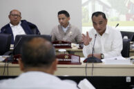 Anggota Komisi D Judistira Hermawan memberikan tanggapan.