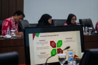 Penyampaian materi paparan Asosiasi Pengusaha Jasa Dekorasi Indonesia (ASPEDI) DPW DKI Jakarta