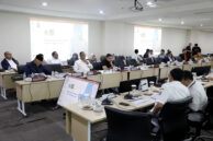 Jajaran Anggota Komisi D mengikuti jalannya rapat.