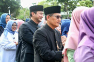 Sekretaris DPRD Provinsi DKI Jakarta, Augustinus memberikan ucapan kepada Penjabat dilantik.