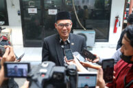 Anggota Komisi B DPRD Provinsi DKI Jakarta, M. Taufik Zoelkifli memberikan keterangan pers kepada awak media.