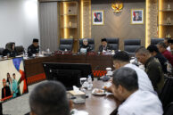 Ketua DPRD DKI Jakarta Khoirudin menerima Rektor Institut STIAMI Sylviana Murni.