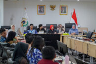 Wakil Ketua DPRD DKI Jakarta, Rany Mauliani dan Anggota Komisi B DPRD DKI Jakarta, Wa Ode Herlina memimpin penerimaan kunjungan studi.