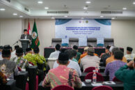 Suasana sambutan Ketua DPRD DKI Jakarta, Khoirudin pada acara Pembinaan Nazhir Badan Wakaf Indonesia (BWI)