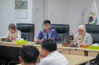 Perwakilan pelajar menyampaikan maksud dan tujuan kunjungan studi dilakukan.