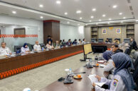 Suasana rapat pimpinan gabungan (Rapimgab) bersama eksekutif